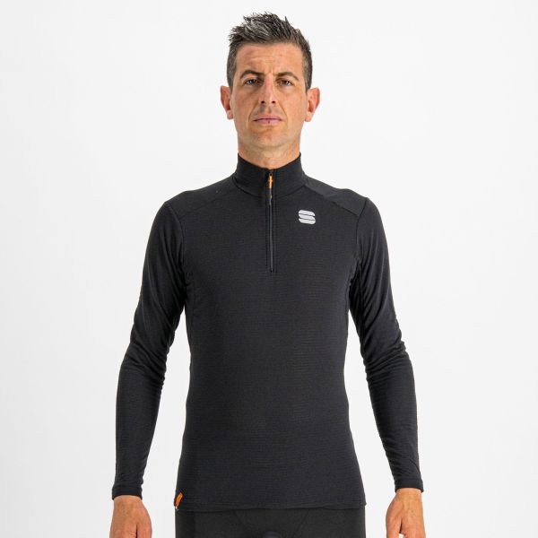 Sportful TD MID top so zipsom a dlhým rukávom čierny