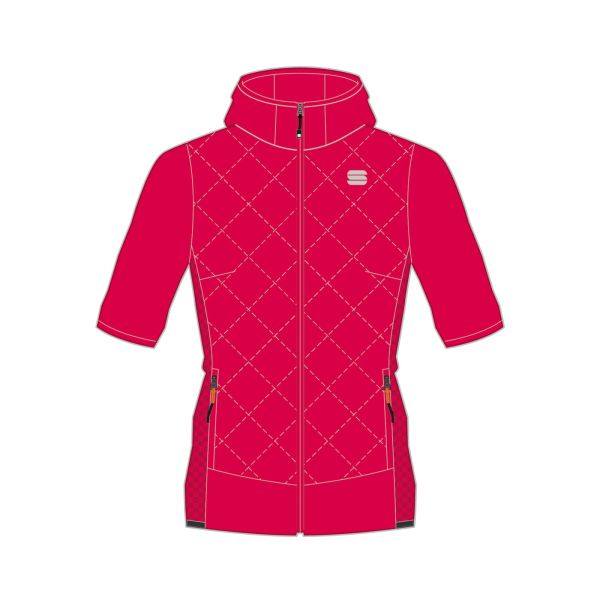 Sportful RYTHMO dámska PUFFY bunda krátky rukáv malinové
