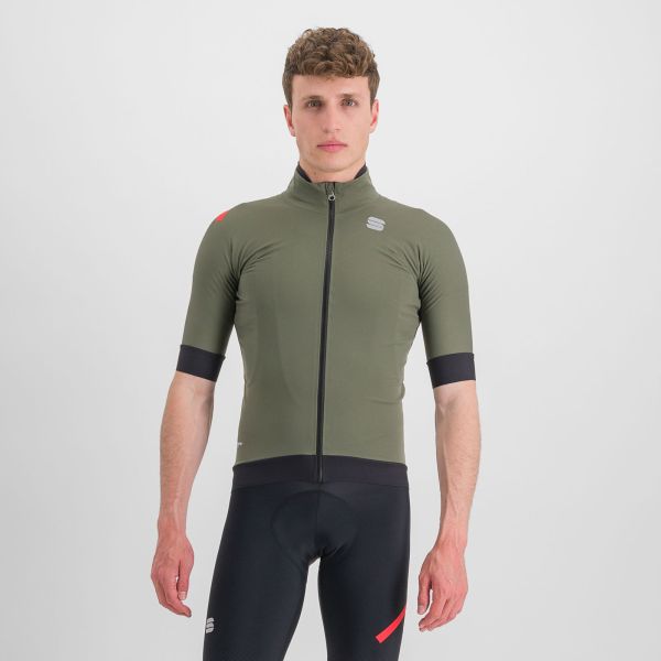 Sportful FIANDRE PRO bunda s kr. rukávom kaki