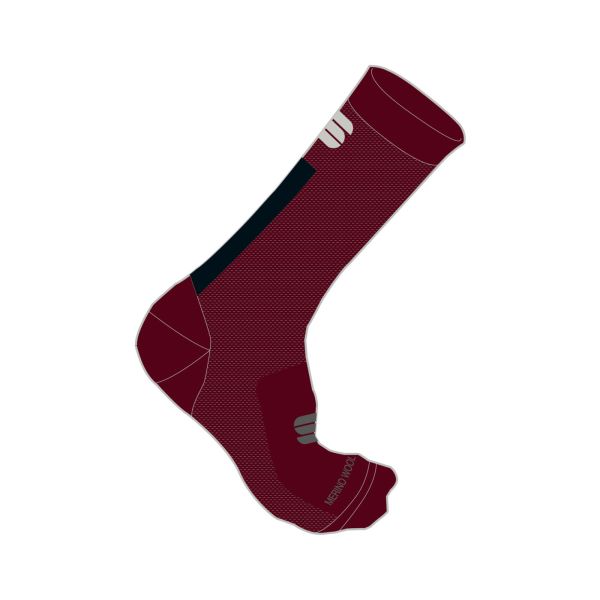 Sportful WOOL W 16 ponožky vínové/čierne