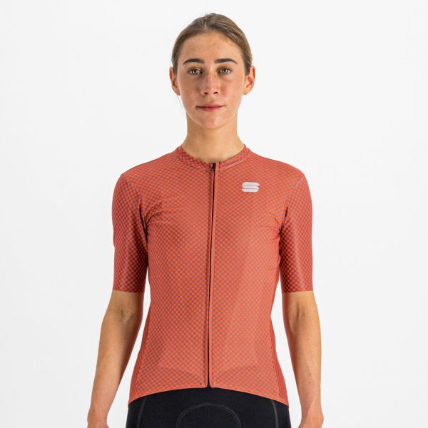 Sportful Checkmate Dámsky dres červený/staroružový