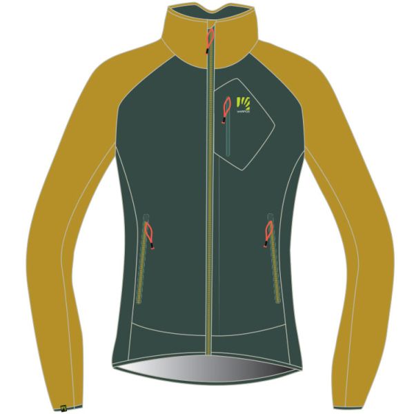 Karpos ODLE flíska tmavozelená/zlatohnedá