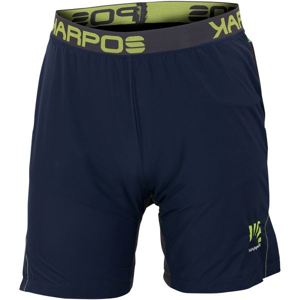 Karpos FAST kraťasy tmavomodré/žlté fluo