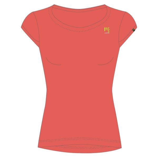 Karpos LOMA dámske tričko Hot Coral/Vintage Indigo/Cloud Dancer