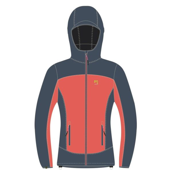 Karpos PARETE dámska bunda Hot Coral/Vintage Indigo