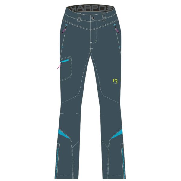 Karpos CEVEDALE EVO dámske nohavice bridlicové/tyrkysové