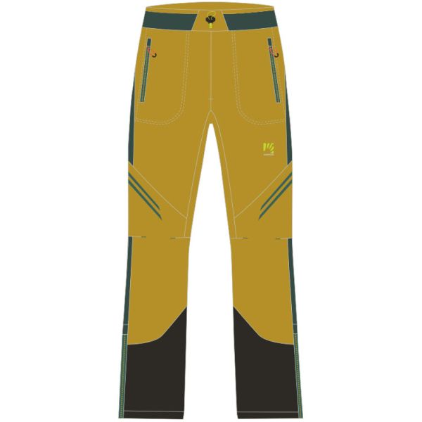 Karpos ALAGNA PLUS EVO nohavice zlatohnedé/tmavozelené