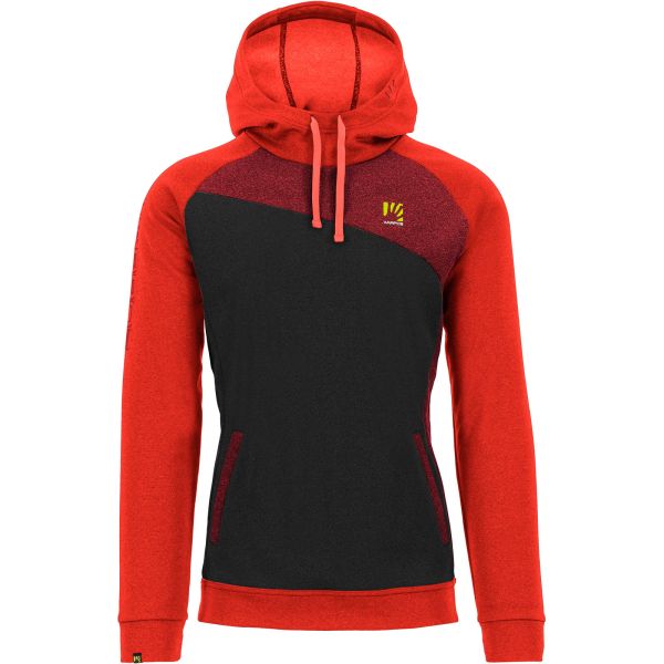 Karpos PRAMPER mikina flíska čierna/grenadína/červená