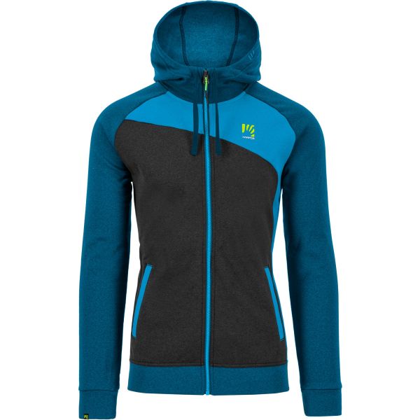 Karpos PRAMPER Zip mikina čierna/morská/modrá