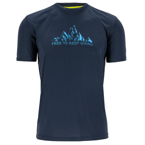 Karpos Loma Print Tričko tmavomodré/oranžové