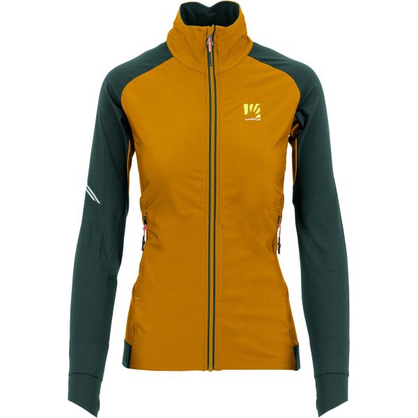 Karpos LAVAREDO dámska flíska zlatohnedá/tmavozelená