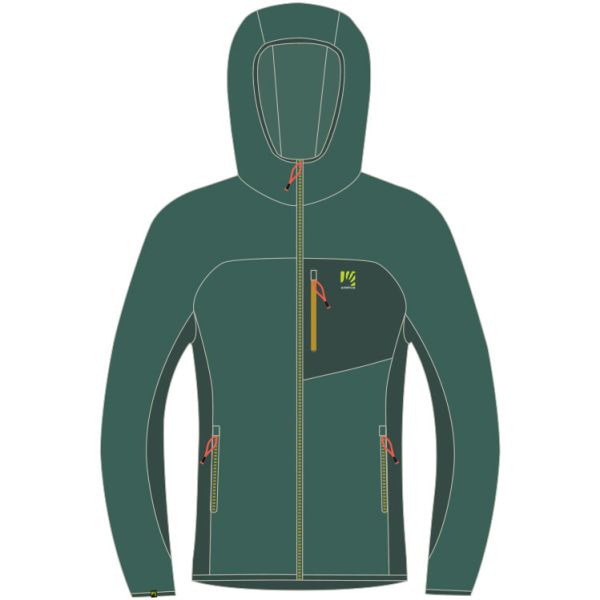 Karpos 80&rsquo;S mikina flíska borovicová/tmavozelená