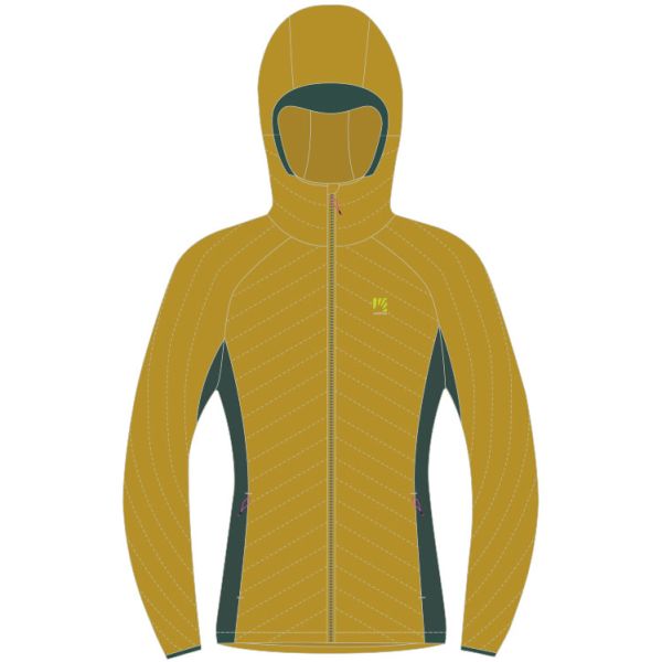 Karpos SAS PLAT dámska bunda zlatohnedá/tmavozelená