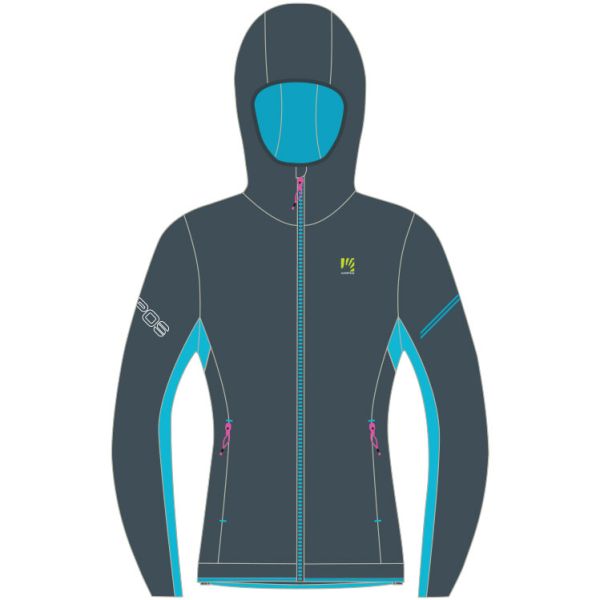 Karpos FEDERA dámska bunda bridlicová/tyrkysová