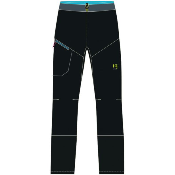 Karpos GRAND MONT SKIMO dámske nohavice čierne/tyrkysové