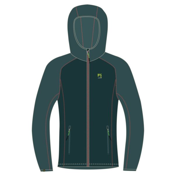 Karpos AMBRIZZOLA mikina so zipsom Dark Sea/Balsam