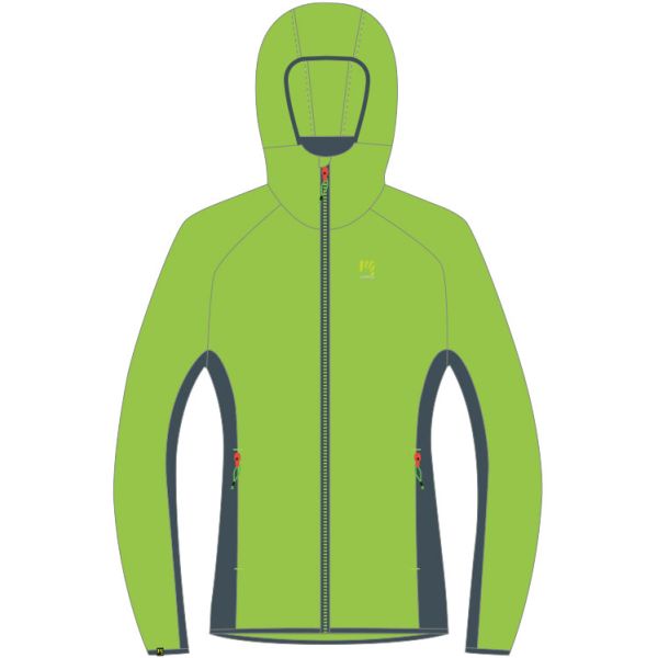 Karpos ROCCHETTA mikina flíska limetková/bridlicová