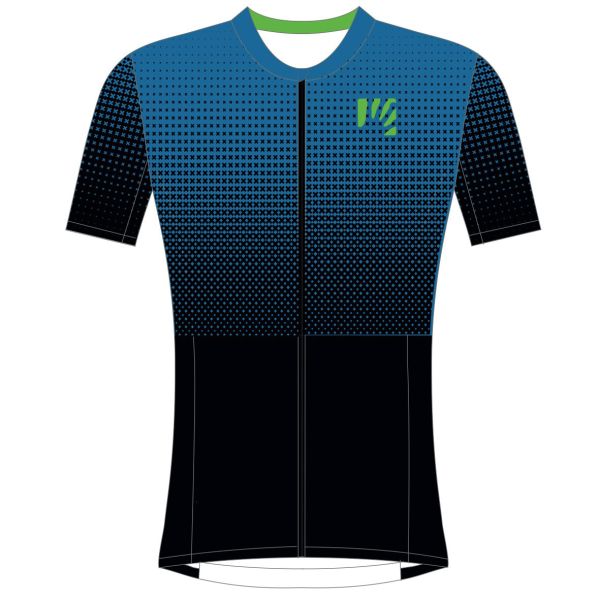 Karpos VAL VIOLA dres Black/Indigo Bunting/Green Fluo