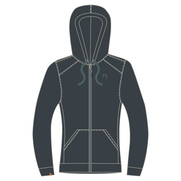 Karpos COPPOLO MERINO mikina so zipsom Ombre Blue