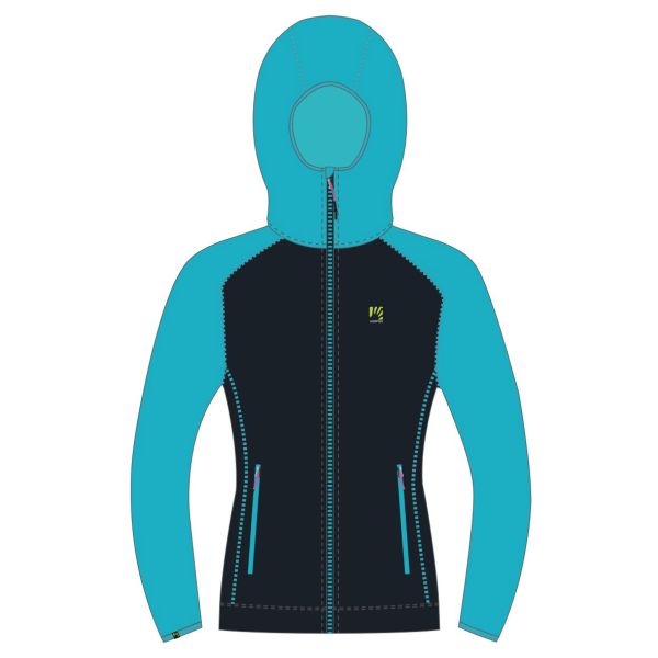 Karpos AMBRIZZOLA dámska mikina so zipsom Sky Captain/Blue Atoll