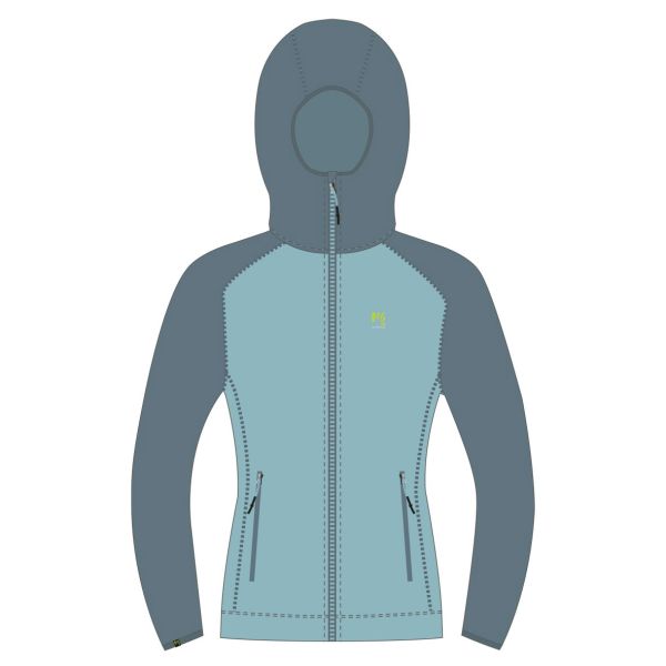Karpos AMBRIZZOLA dámska mikina so zipsom Aquamarine/Spring Lake