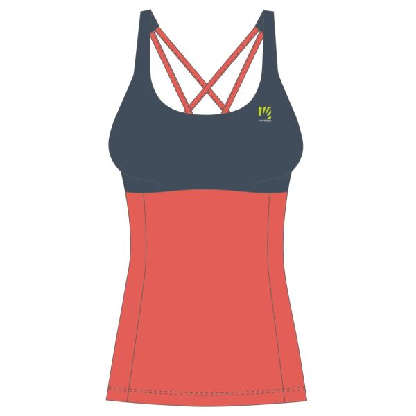 Karpos BULL EVO dámsky top Vintage Indigo/Hot Coral