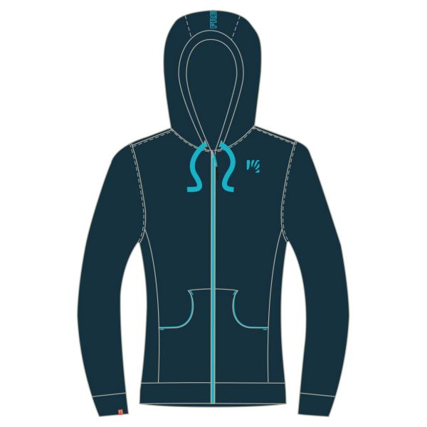 Karpos COPPOLO MERINO dámska mikina so zipsom Gibraltar Sea