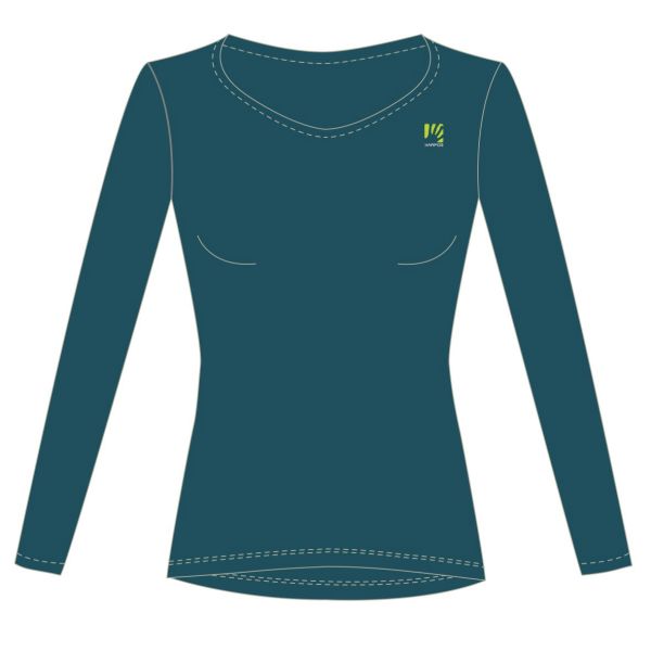 Karpos LOMA dámske tričko s dlhým rukávom Corsair/Adriatic Blue/Lemon Curry