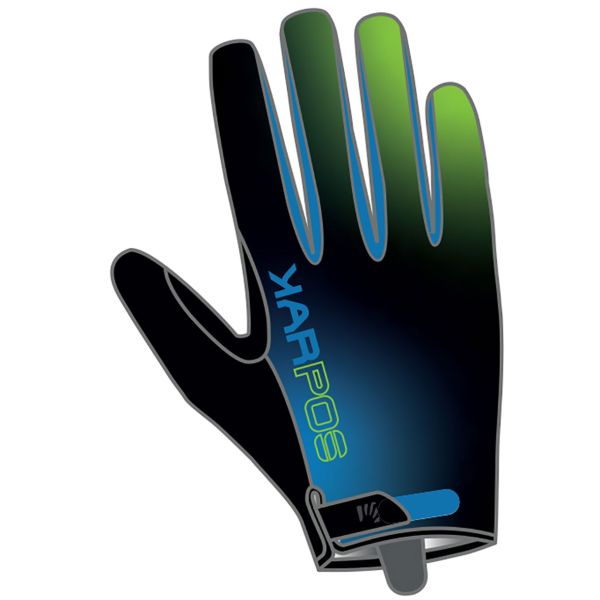 Karpos Federia Rukavice modré/čierne/zelené fluo
