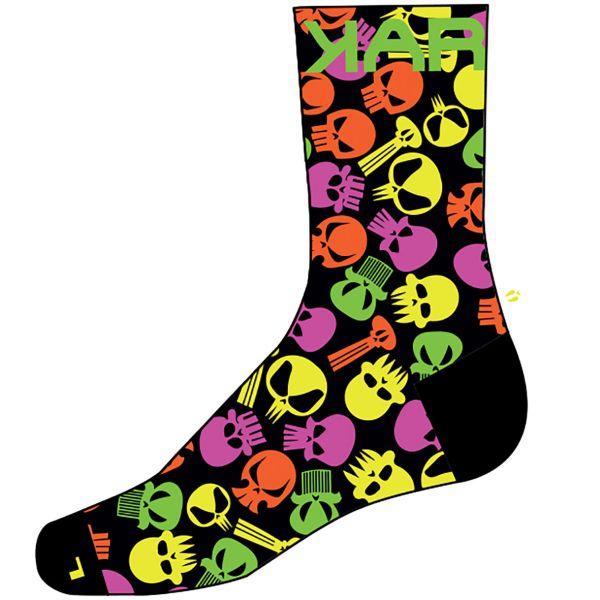 Karpos Green Fire Ponožky čierne/multicolor