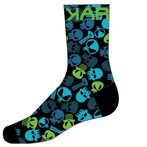 Karpos GREEN FIRE ponožky Black/Atollo/Green Fluo