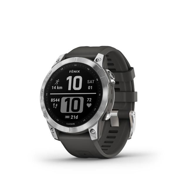 Garmin fenix 7, Silver, Graphite Band